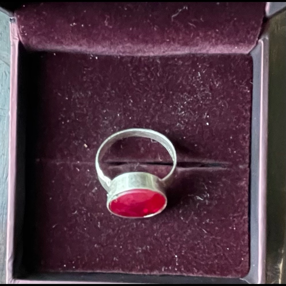 Silver Ruby Ring - image 2